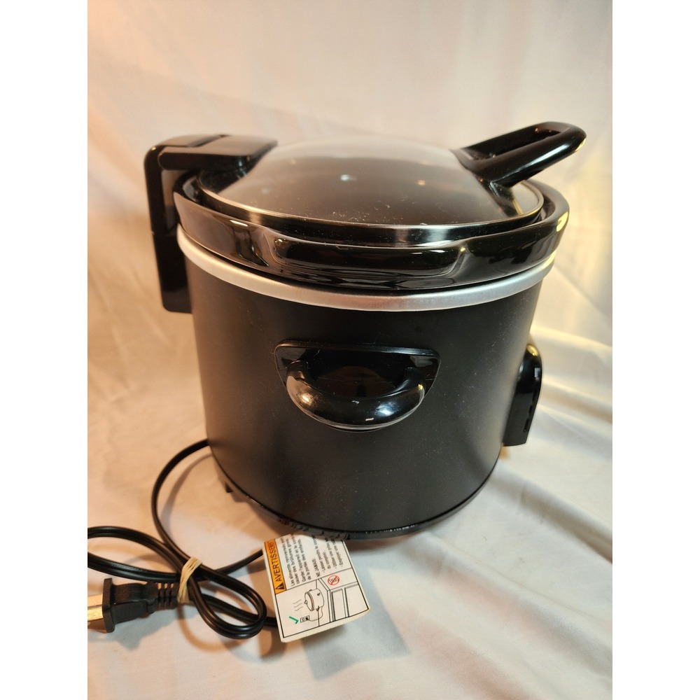 Crock-Pot The Original Slow Cooker Black Programmable Oval Hinged Lid 4-10 Hr - Picture 5 of 9